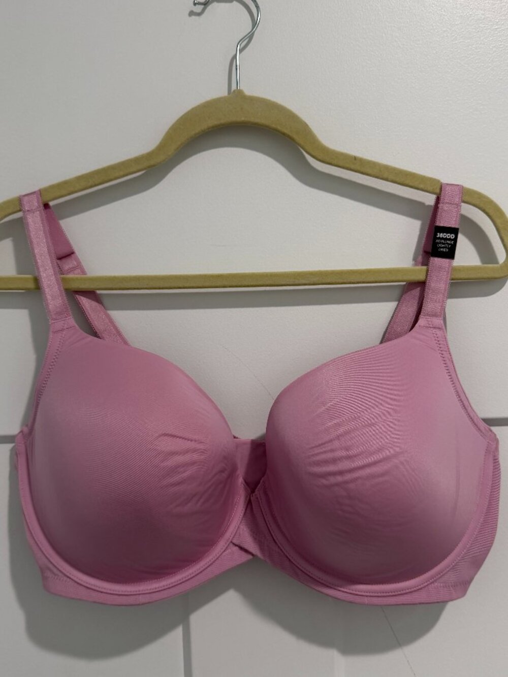Torrid XO Plunge Lightly Lined Bra 38DDD Mauve Mist Pink Wired NWT